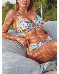 Panache - Swim Botanical Print Balcony Bikini Top - Lyst