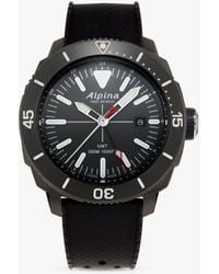 Alpina - AL-247LGG4TV6 Seastrong Diver Gmt Date Rubber Strap Watch - Lyst