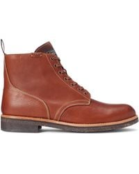 Ralph Lauren - Tumbled Leather Boots - Lyst