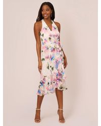 Adrianna Papell - Floral High-low Dress - Lyst