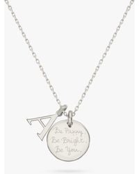 Merci Maman - Personalised Alphabet Pendant Necklace - Lyst