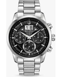 Bulova - 96b319 Sutton Chronograph Date Bracelet Strap Watch - Lyst
