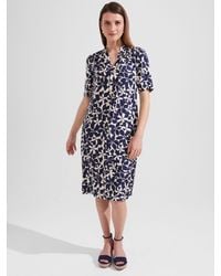 Hobbs - Lucille Abstract Print Tunic Dress - Lyst