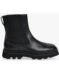 Whistles - Kenton Square Toe Leather Boots - Lyst