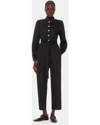 Whistles - Andrea Button Front Jumpsuit - Lyst