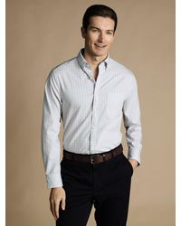 Charles Tyrwhitt - Non-iron Stretch Poplin Check Slim Fit Shirt - Lyst