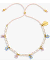 Estella Bartlett - Louise Freshwater Pearl And Miyuki Flower Bracelet - Lyst