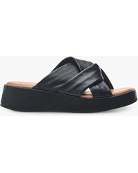 Moda In Pelle - Grana Slider Leather Sandals - Lyst