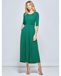 Jolie Moi - Geometric Print Jersey Midi Dress - Lyst