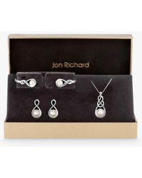 Jon Richard - Pearl & Crystal Infinity Pendant Necklace - Lyst
