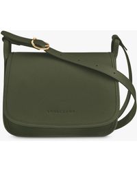 Longchamp - Le Foulonné Medium Leather Flap Over Cross Body Bag - Lyst