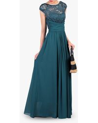 jolie moi lace bodice maxi prom dress