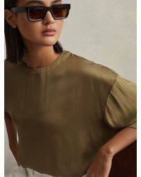 Reiss - Anya Relaxed Satin Blouse - Lyst