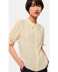 Whistles - Oval Spot Tie Sleeve Blouse - Lyst