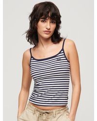Superdry - Ladies Slim Fit Striped Athletic Essentials Cami Top - Lyst