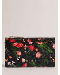 Ted Baker - Otily Floral Printed Leather Card Holder - Lyst