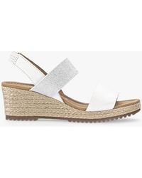 Gabor - Spice Wide Fit Leather Strap Wedge Sandals - Lyst