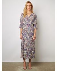 Gerard Darel - Edna Paisley Print Midi Wrap Dress - Lyst