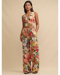 Nobody's Child - Reese Floral Print Wide Leg Trousers - Lyst
