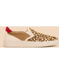 White Stuff - Leopard Print Slip On Leather Trainers - Lyst