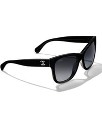 Chanel - Square Sunglasses Ch5380 Black - Lyst