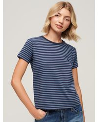 Superdry - Essential Logo Striped Fitted T-shirt - Lyst