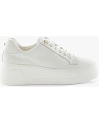 Dune - Episode Leather Reptile Detail Flatform Trainers - Lyst