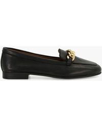 Dune - Goldsmith Wide Fit Leather Chain Detail Loafers - Lyst