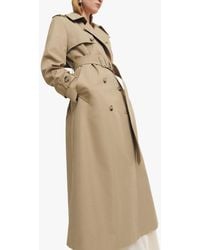 Mango - Eiffel Double Breasted Cotton Blend Trench Coat - Lyst