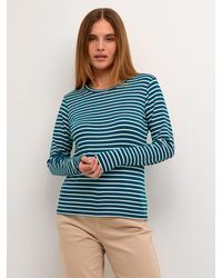 Kaffe - Liddy Striped Long Sleeve T-shirt - Lyst