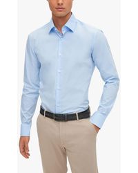 BOSS - Hugo Hank Kent Collar Long Sleeve Shirt - Lyst