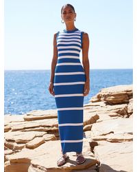 Ro&zo - Stripe Sleeveless Knitted Maxi Dress - Lyst