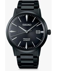 Seiko - Srpj15j1 Presage The Black Velvet Automatic Date Bracelet Strap Watch - Lyst