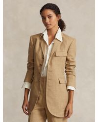 Ralph Lauren - Polo Silk Linen Tweed Blazer - Lyst