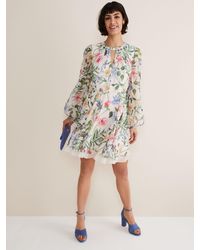 Phase Eight - Everleigh Chiffon Floral Mini Dress - Lyst