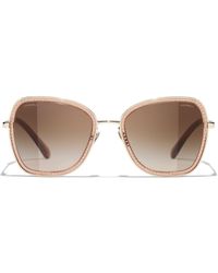 Chanel - Irregular Sunglasses Ch4277b Pale Gold/brown Gradient - Lyst