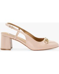 Dune - Wide Fit Cassie Leather Slingback Court Shoes - Lyst