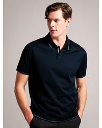 Ted Baker - Erwen Short Sleeve Regular Textured Polo Shirt - Lyst
