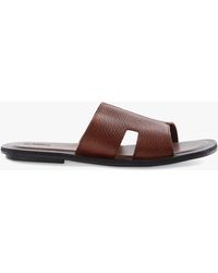 Dune - Initially Leather Flat Sandals - Lyst