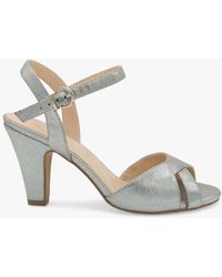 Paradox London - Thelma Wide Fit Shimmer Block Heel Sandals - Lyst