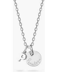 Merci Maman - Personalised Mini Alphabet Pendant Necklace - Lyst