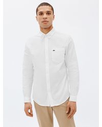 Lacoste - Buttoned Collar Oxford Shirt - Lyst