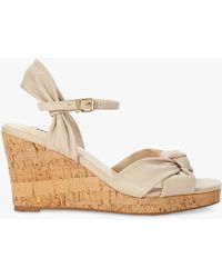 Dune - Kaino Leather Knotted Wedge Sandals - Lyst