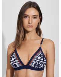 Reiss - Mia Scarf Print Triangle Bikini Top - Lyst
