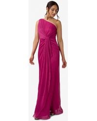 Adrianna Papell - Stardust One Shoulder Maxi Dress - Lyst