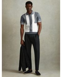 Reiss - Orion Short Sleeve Half Zip Polo Shirt - Lyst
