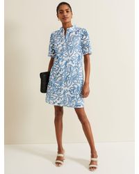 Phase Eight - Nicky Broderie Mini Dress - Lyst