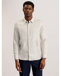 Ted Baker - Romeos Linen Cotton Blend Shirt - Lyst