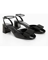 Mango - Megan Patent Bow Shoes - Lyst