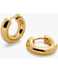 Monica Vinader - Essential Click Huggie Hoop Earrings - Lyst